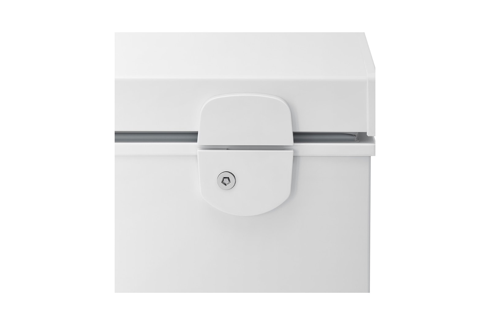 LG chest freezer locking device