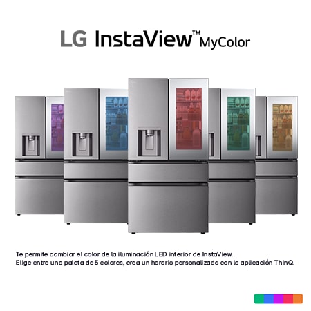 Vista frontal de Refrigeradora LG French Door 630L Instaview™, MyColor™ y Dual Craft Ice™ GM81SXD