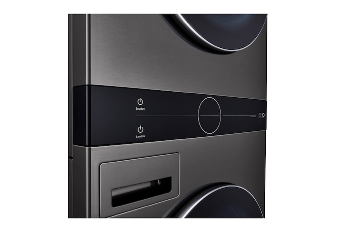 LG WashTower™ de 25kg de Lavado / 20kg de Secado - AI DD™, ThinQ™ con Motor Dual Inverter Heat Pump, Black Steel