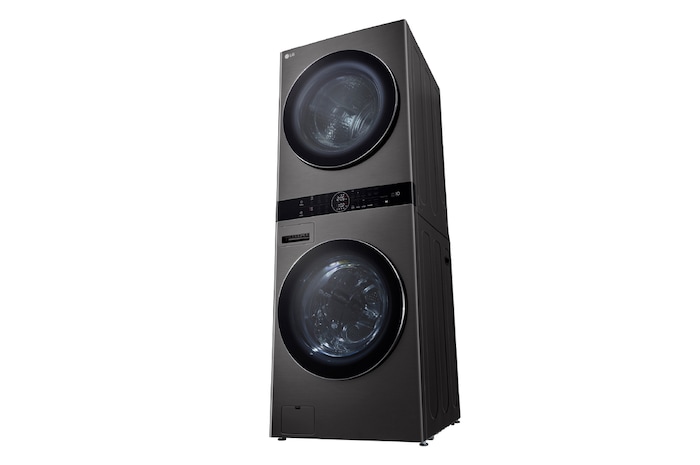LG WashTower™ de 25kg de Lavado / 20kg de Secado - AI DD™, ThinQ™ con Motor Dual Inverter Heat Pump, Black Steel