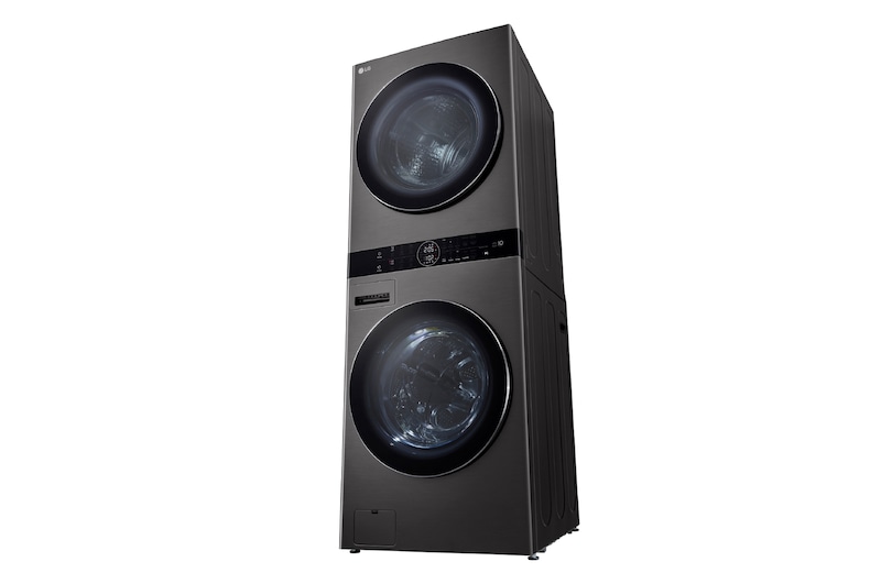 LG WashTower™ de 25kg de Lavado / 20kg de Secado - AI DD™, ThinQ™ con Motor Dual Inverter Heat Pump, Black Steel