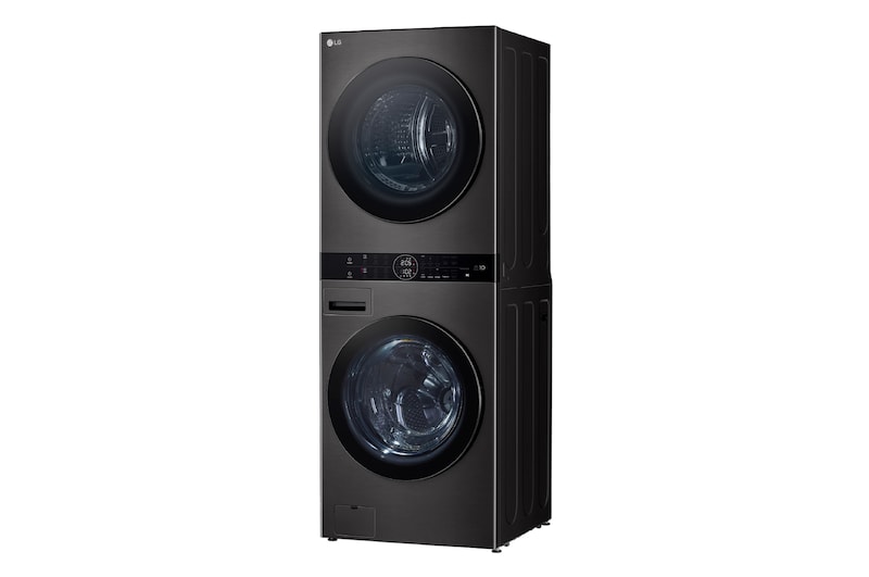 LG WashTower™ de 25kg de Lavado / 20kg de Secado - AI DD™, ThinQ™ con Motor Dual Inverter Heat Pump, Black Steel