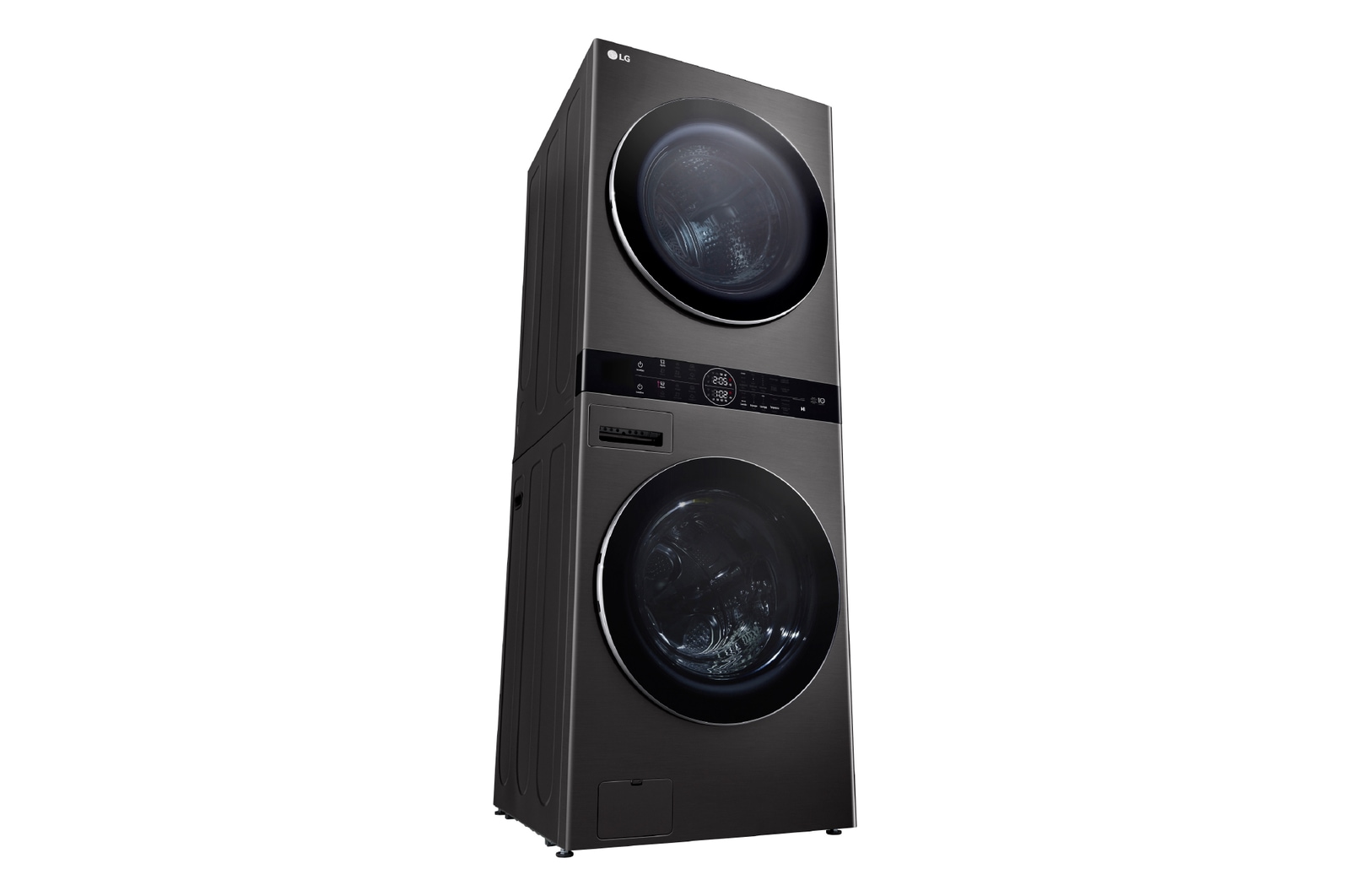 LG WashTower™ de 25kg de Lavado / 20kg de Secado - AI DD™, ThinQ™ con Motor Dual Inverter Heat Pump, Black Steel