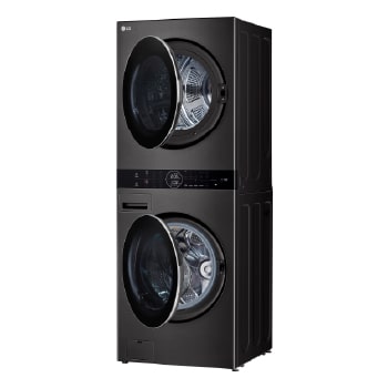LG WashTower™ de 25kg de Lavado / 20kg de Secado - AI DD™, ThinQ™ con Motor Dual Inverter Heat Pump, Black Steel