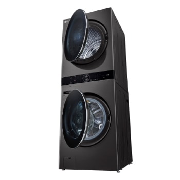 LG WashTower™ de 25kg de Lavado / 20kg de Secado - AI DD™, ThinQ™ con Motor Dual Inverter Heat Pump, Black Steel