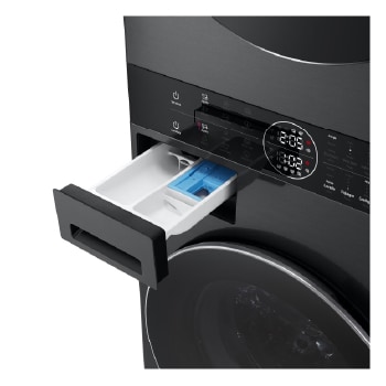 LG WashTower™ de 25kg de Lavado / 20kg de Secado - AI DD™, ThinQ™ con Motor Dual Inverter Heat Pump, Black Steel