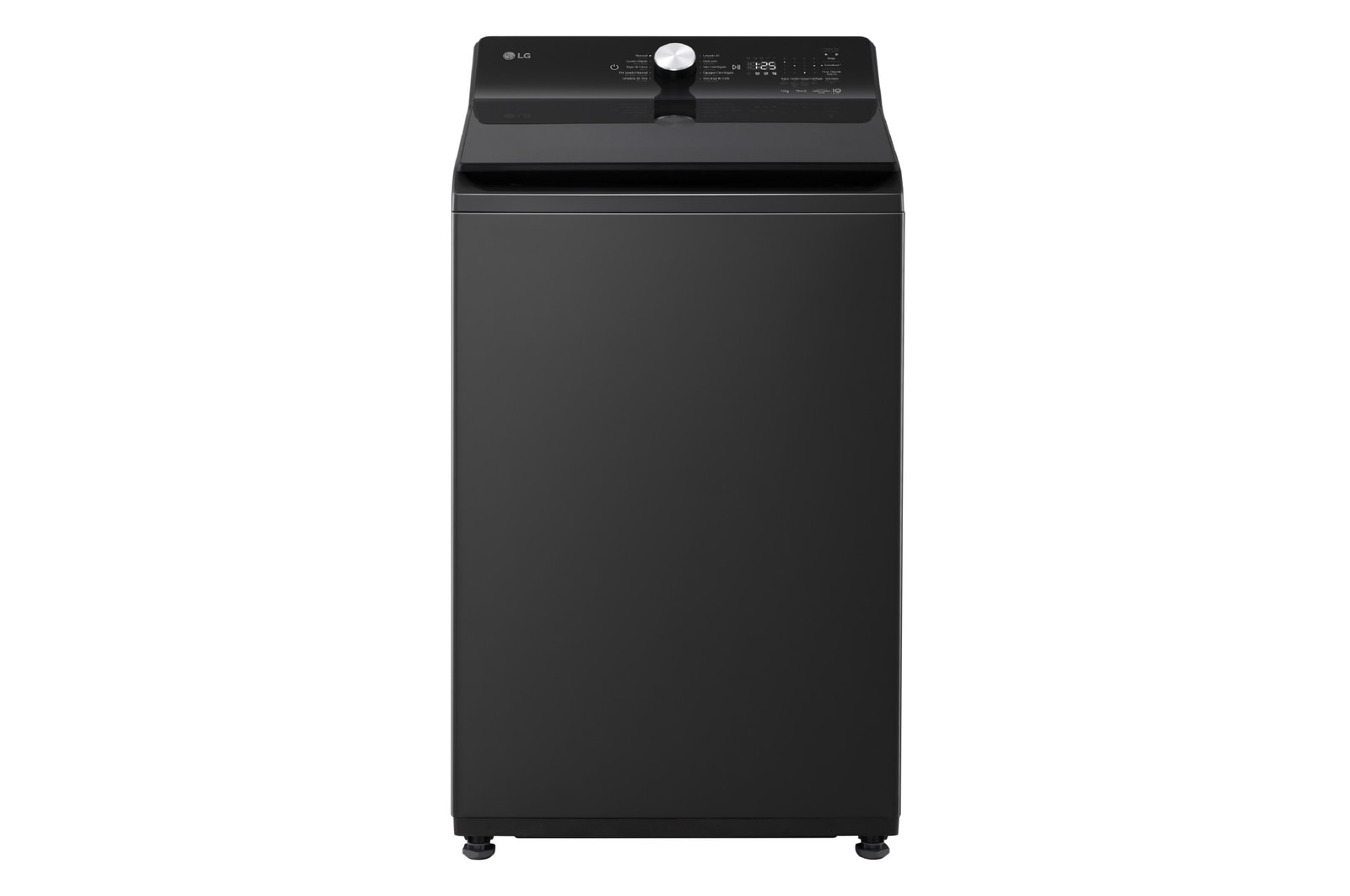 Vista frontal de Lavadora LG 15kg con AI DD™, ThinQ™ y TurboWash™, Onyx Negro WT15OBTX