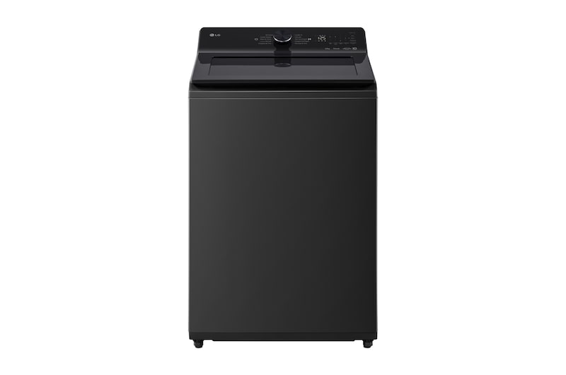 Vista frontal de Lavadora LG 20kg con AI DD™, ThinQ™ y TurboWash™, Color Onyx negro WT20OBTX