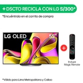  LG OLED 55" B3 4K Smart TV con ThinQ AI (Inteligencia Artificial), 4K Procesador Inteligente α7 generación 6 (2023)