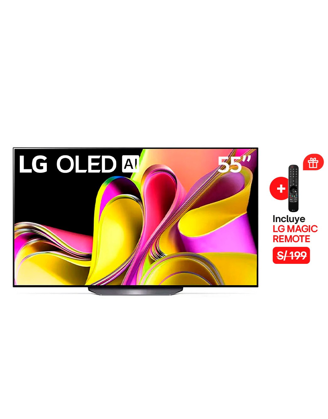 LG OLED 65" B3 4K Smart TV con ThinQ AI (Inteligencia Artificial), 4K