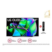 LG  LG OLED evo 83" C3 4K Smart TV con ThinQ AI (Inteligencia Artificial), 4K Procesador Inteligente α9 generación 6 (2023), OLED83C3PSA
