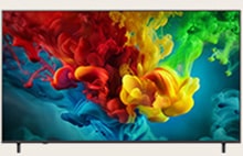 This is the front view of the LG QNED82 TV.
