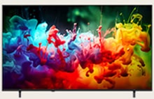 This is the front view of the LG QNED70 TV.