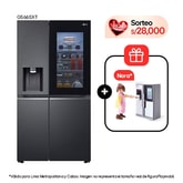 Refrigeradora LG Side by Side 617L con InstaView™, negro mate