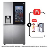 Refrigeradora Side by Side 617L con InstaView™, Plateado