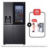 Refrigeradora Side by Side 617L con InstaView™, negro mate