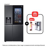 Refrigeradora LG Side by Side 617L con InstaView™, negro mate