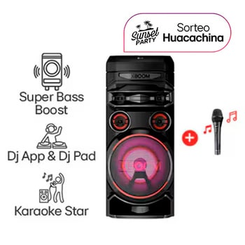 Vista frontal del LG xboom RNC7 | Parlante Bluetooth portátil | Altavoz para fiesta de karaoke