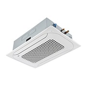 LG Ceiling Cassette ARNU09GTSA4 is a white plate under the silver box. The plate has two aisles to enable two-way air flow.