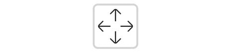 In the square, there are four arrows facing all quarters, which means moving on to the 4 way.
