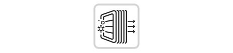 Air passes through five layers of filter and there are some germs at entrance of the filter.	