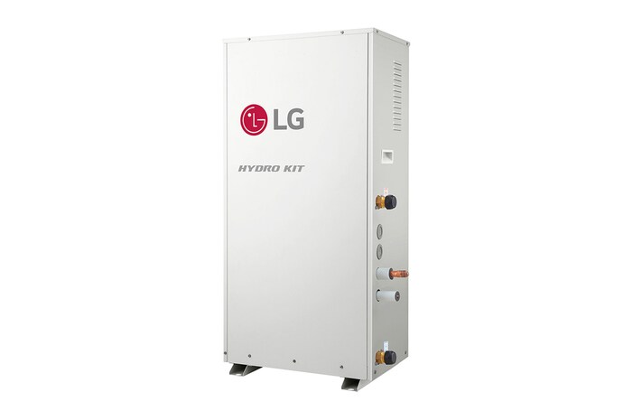 LG Hydro Kit ARNH04GK3A4 has a long rectangular parallelepiped shape and has several inlets on its side.	