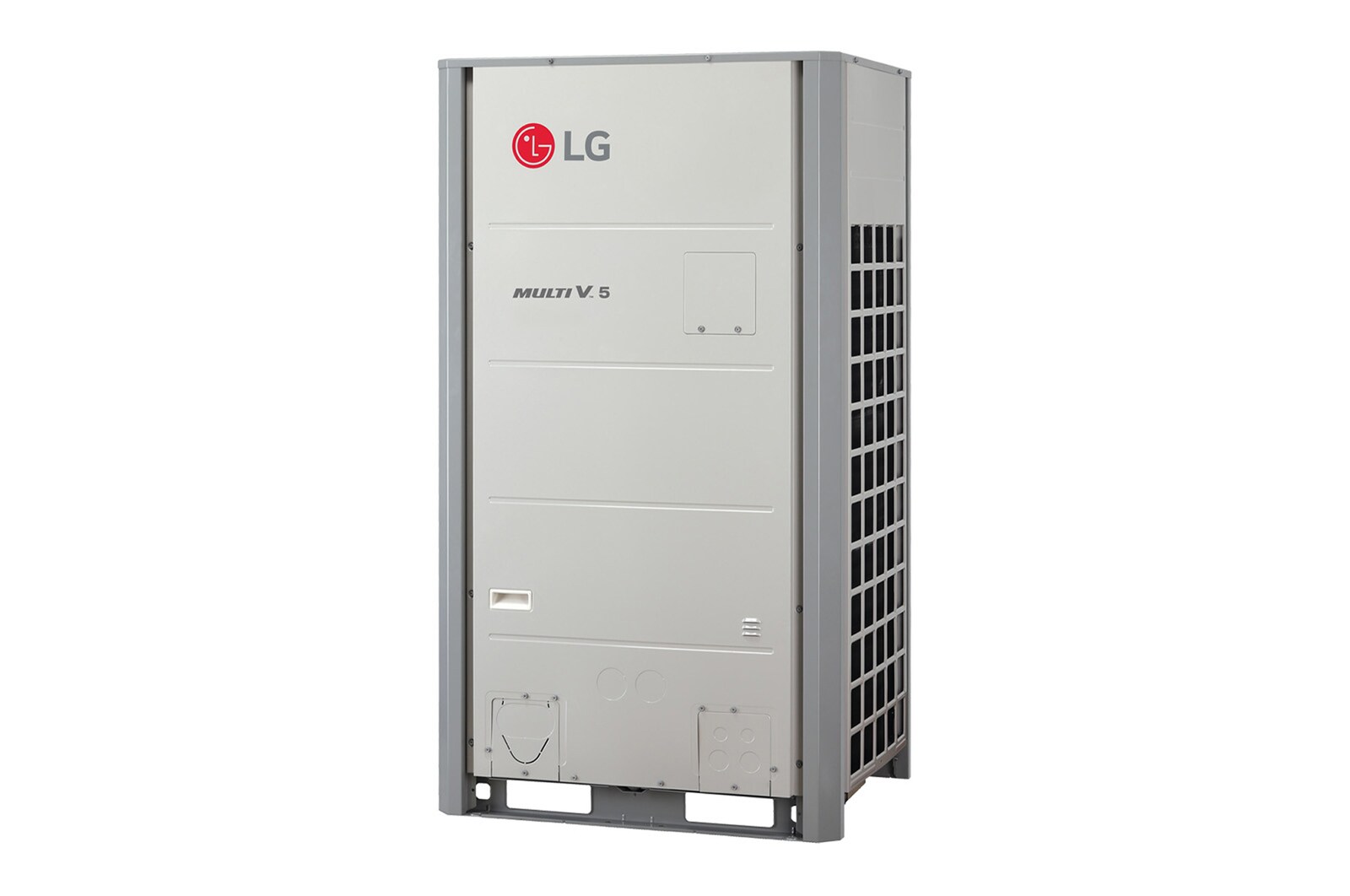 LG MULTI V 5 ARUN100LLS5 outdoor unit, 10HP, square-shaped ducts on the right side of the unit.