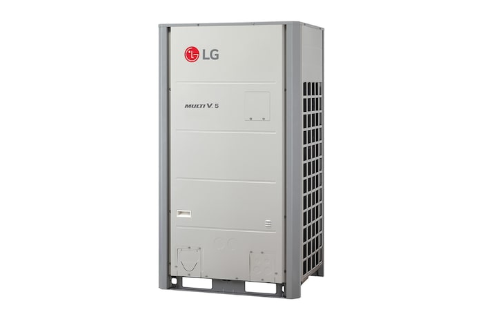 LG MULTI V 5 ARUV101LLS5 outdoor unit, 10HP, square-shaped ducts on the right side of the unit.