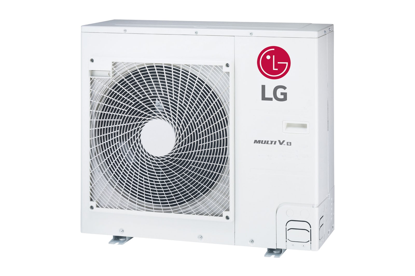 LG MULTI V S ARUN050GSS5 outdoor unit, 5HP. It has a long rectangular shape and has a large pan built-in inside.
