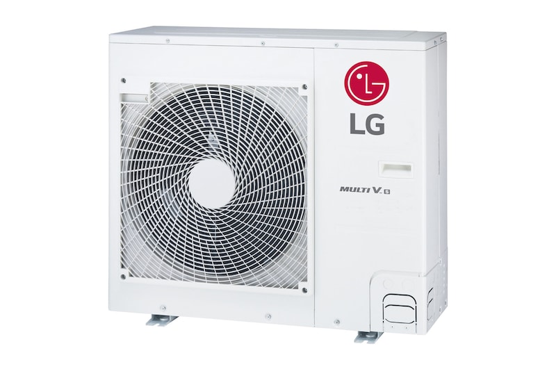 LG MULTI V S ARUN060GSS5 outdoor unit, 6HP. It has a long rectangular shape and has a large pan built-in inside.