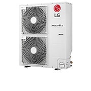 LG MULTI V S ARUN080LSS0 outdoor unit, 8HP. It has a long rectangular shape and has two large pans built-in inside.