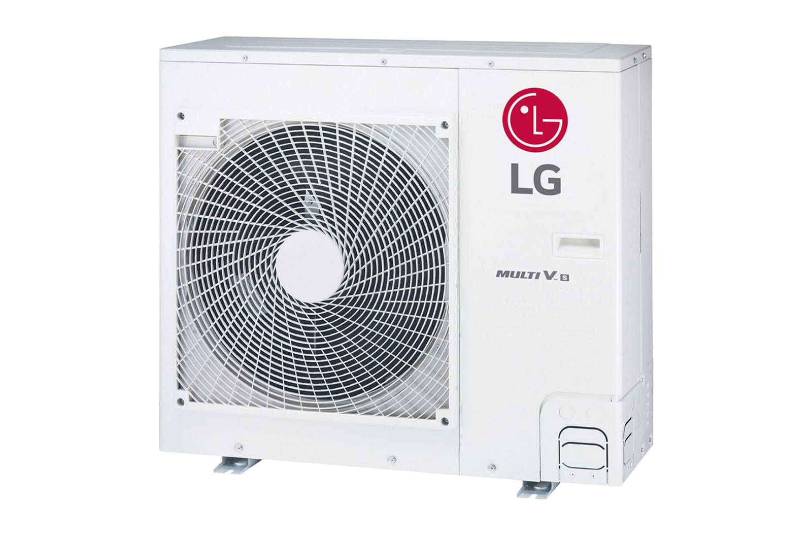 LG MULTI V S ARUV060GSD5 outdoor unit, 6HP. It has a long rectangular shape and has a large pan built-in inside.