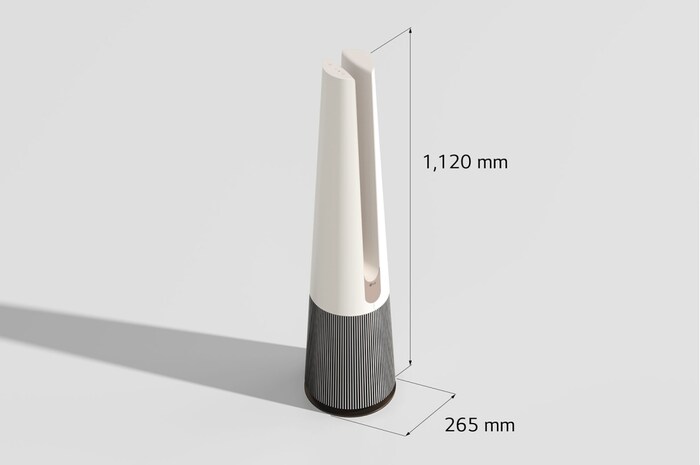 LG PuriCare™ AeroTower™ Air Purifying Fan in Beige with HEPA Filter and UVnano™ Technology , FS15GPBK0