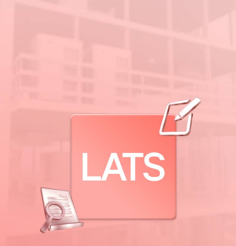 LG LATS HVAC software tool, smart building management, streamline workflow, architectural design, red square logo