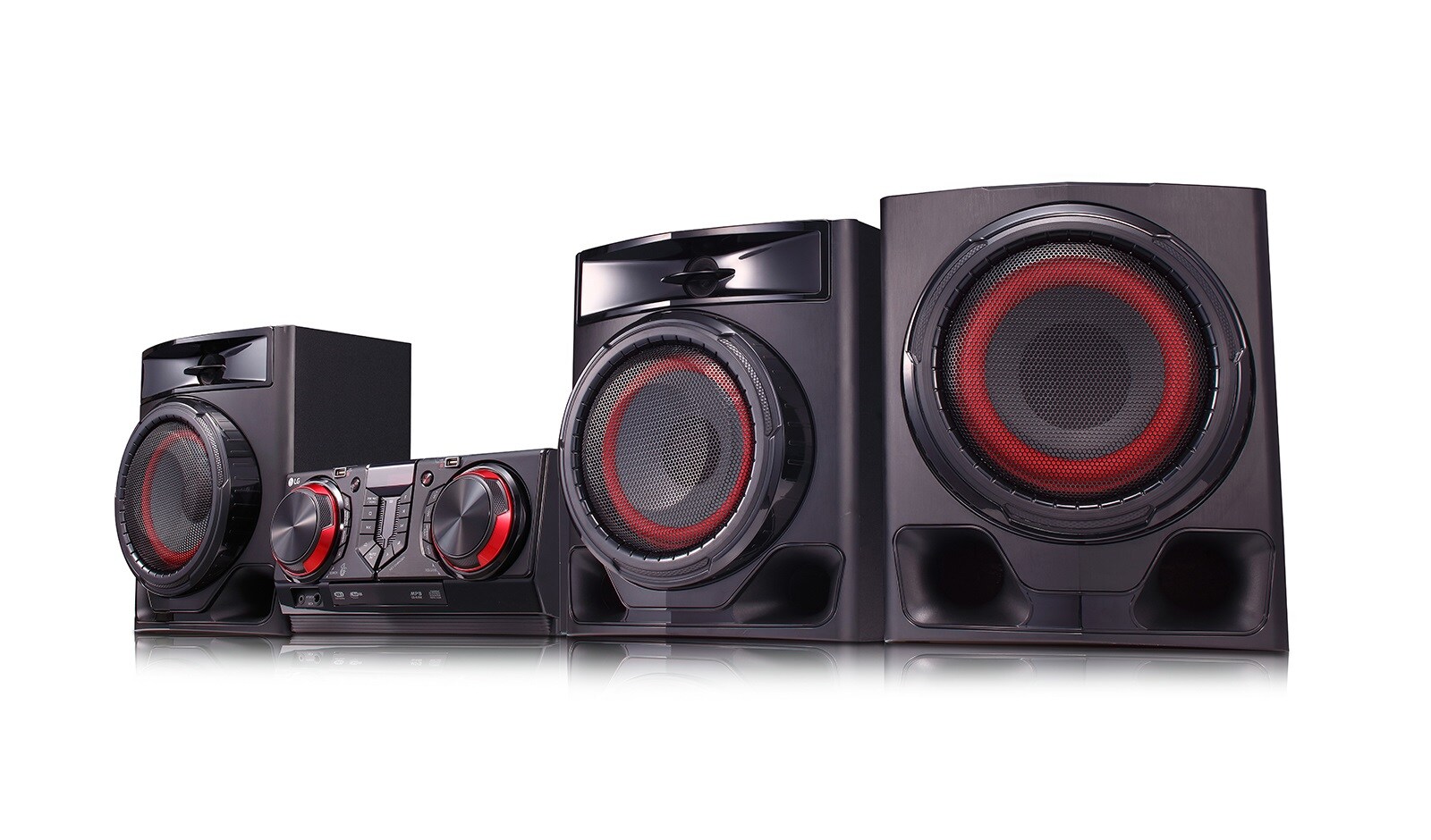 LG 720 watts RMS, Voice Canceller & Key Changer, Auto DJ, Dual UBS, Bluetooth, TV Sound Sync, Karaoke Function XBOOM, CJ45