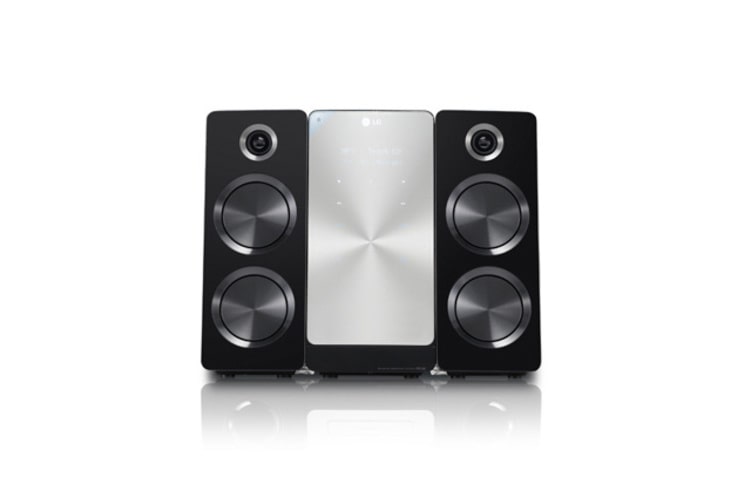 Front view of 160W RMS, iPod/iPhone Dock, Playback &amp; Recharge, USB Direct Recording, Portable In, HDMI Out FB166
