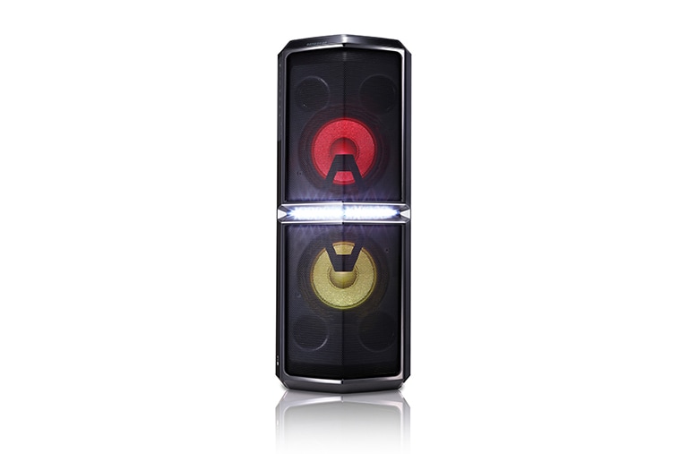 Front view of 600 Watts RMS, Bluetooth, TV Sound Sync, Playback Effect, DJ Effect, DJ Pro, Auto DJ, Scratch, Wireless Party Link (Dual Play), USB Direct Recording XBOOM FH6