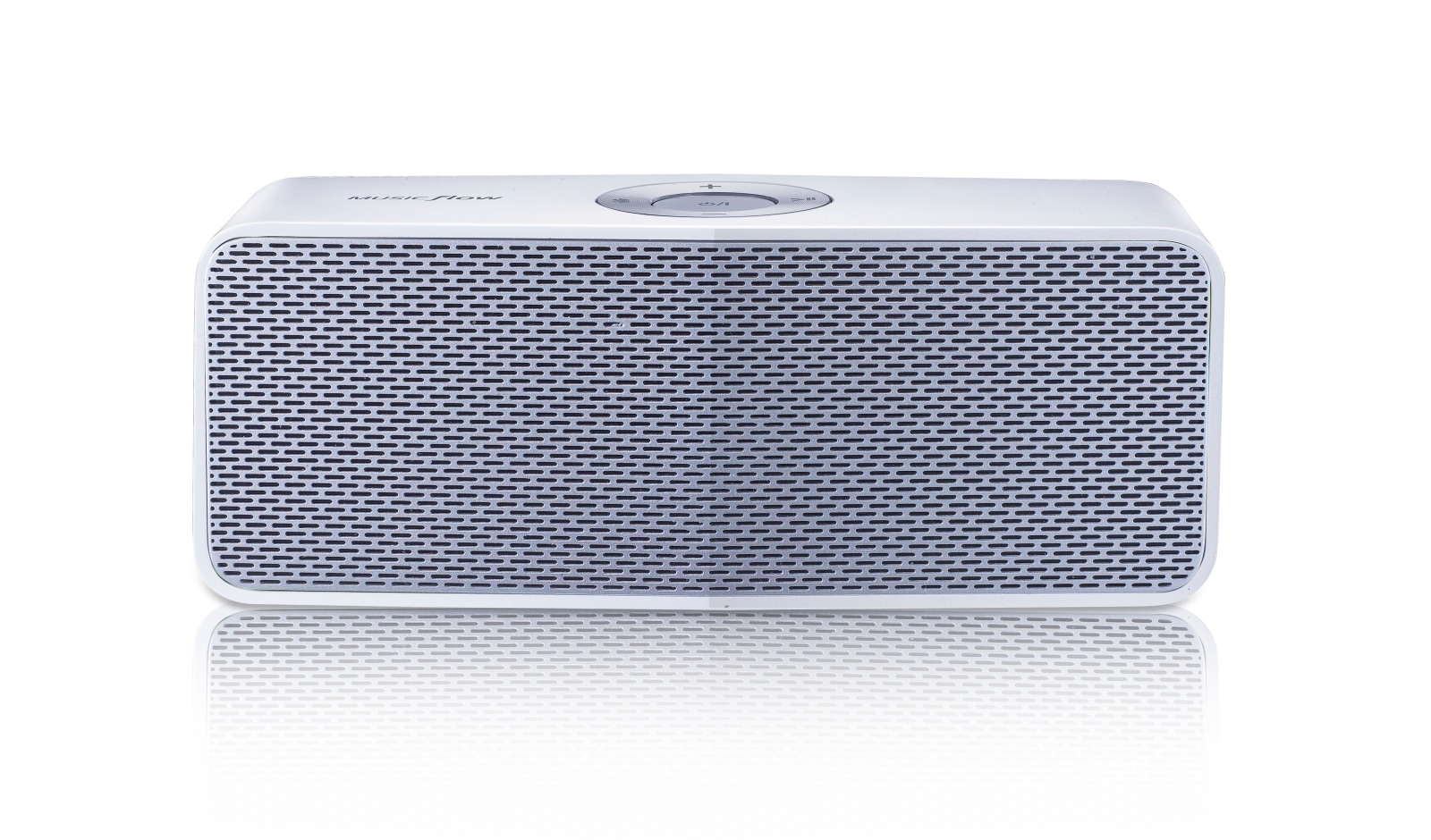 Front view of LG MUSIC flow P5 Portable Bluetooth Speaker NP5550 | White NP5550W