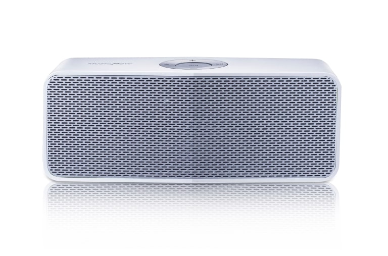 Front view of LG MUSIC flow P5 Portable Bluetooth Speaker NP5550 | White NP5550W