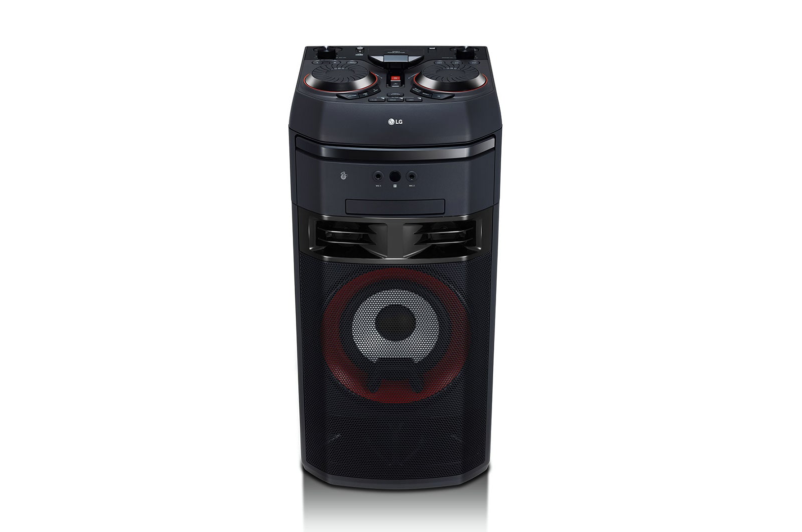 LG 2.0 ch, 600W RMS, DVD/CD Playback, FM, TV Sound Sync, Wireless Party Link, DJ & Karaoke Functions, Bass Blast+, OL55D