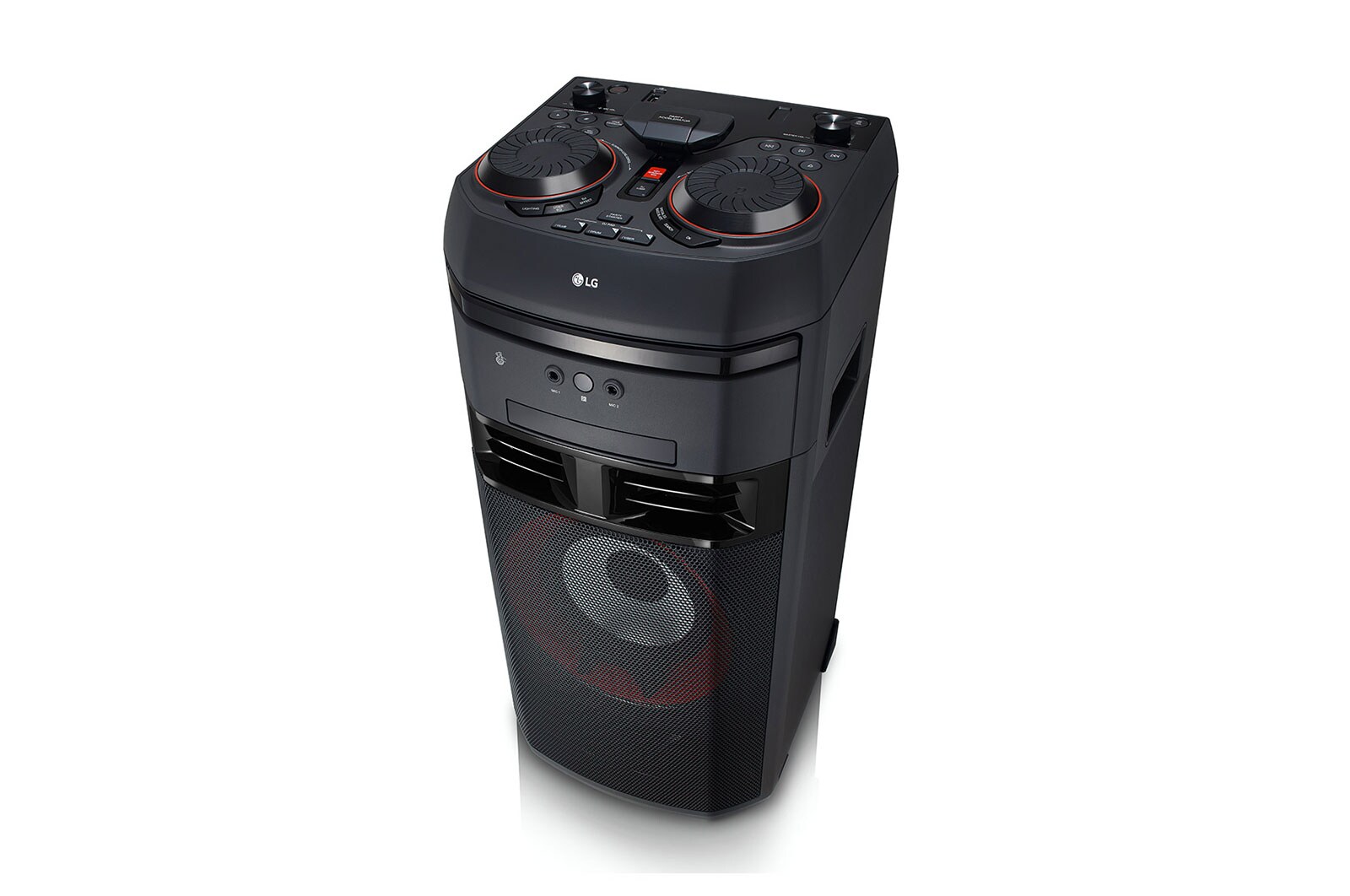 LG 2.0 ch, 600W RMS, DVD/CD Playback, FM, TV Sound Sync, Wireless Party Link, DJ & Karaoke Functions, Bass Blast+, OL55D