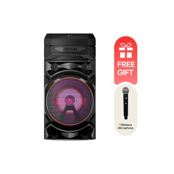 Front view of Bluetooth speaker LG XBOOM RNC5 Karaoke Party Speaker RNC5
