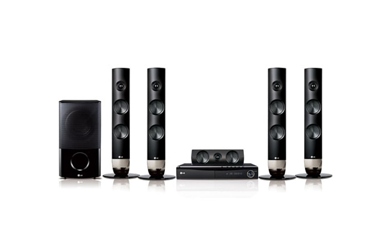 Front view of 850W RMS, 3rd Gen. 32&#34; TV Matching, 3rd Gen Bass Blast Subwoofer, Full HD Up-Scaling, Simplink, Wall-Mountable Speaker HT806PM