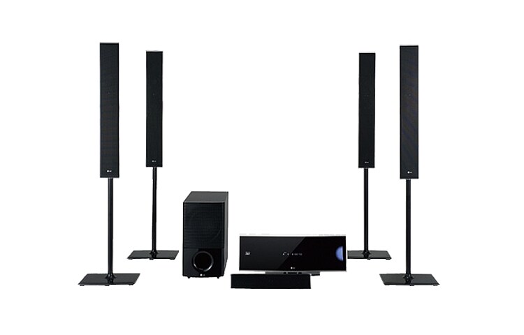 Front view of 3D Blu-ray HTS, 1100W RMS, Full HD 1080p24p, HDMI 1.3 Deep Color, NetCast, Wi-Fi Built-in HX995TZ