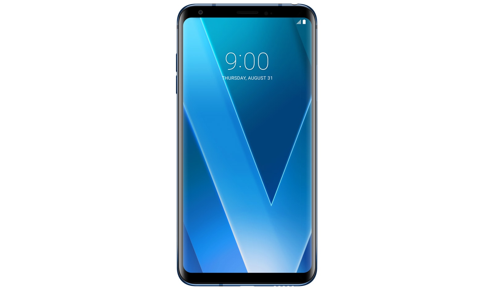 Front view of LG V30&#43; Moroccan Blue V30-Plus