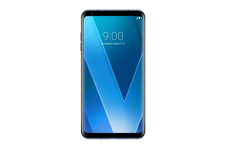 Front view of LG V30&#43; Moroccan Blue V30-Plus