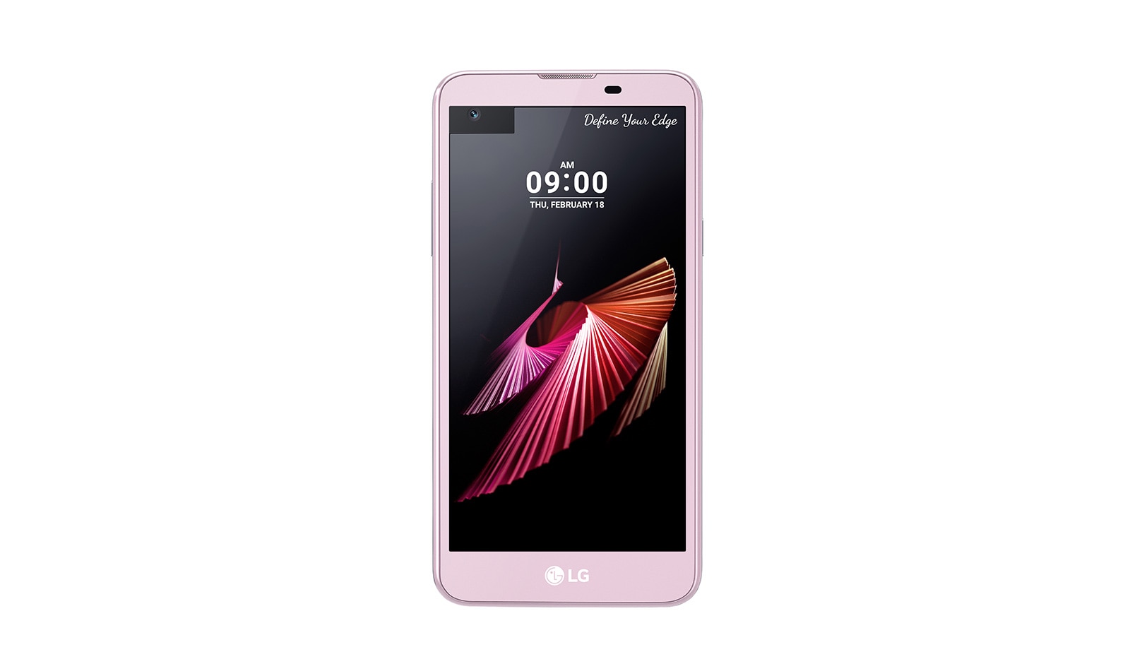 Front view of LG X Screen | Pink Gold LGK500DSK