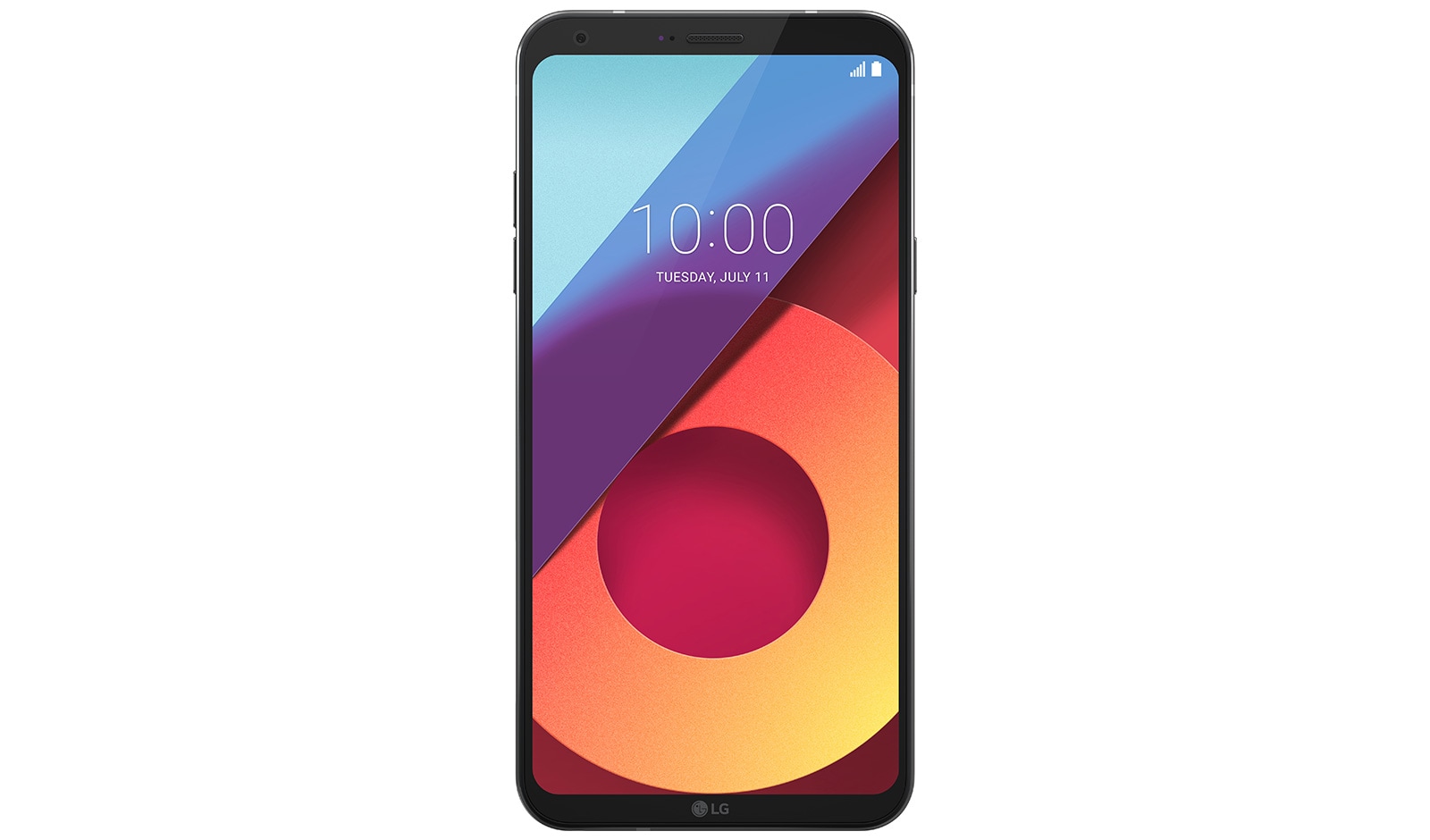 Front view of LG Q6&#43; Astro Black LG Q6+