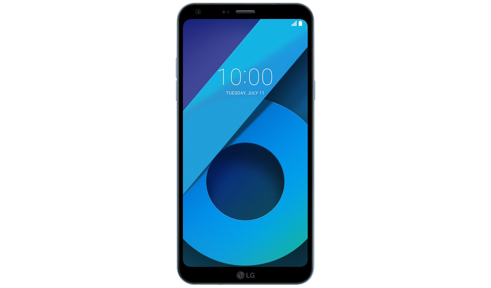 Front view of LG Q6&#43; Marine Blue LG Q6+