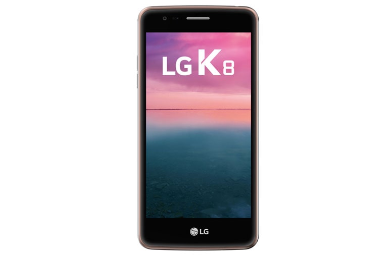 Front view of LG K8 (2017) - Gold LGX240K